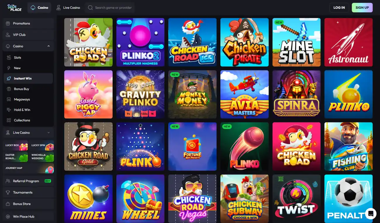 WinPlace Casino Crash Games
